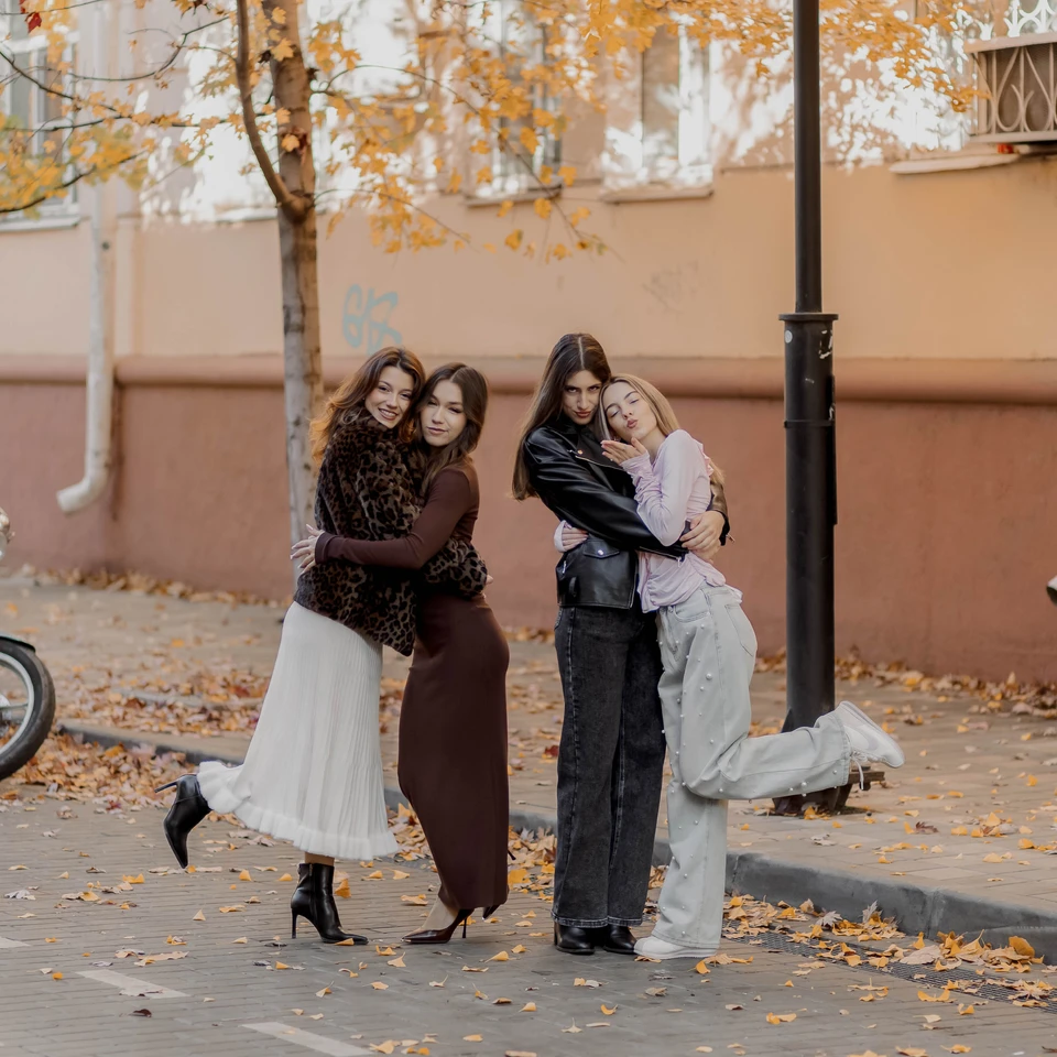 Коллективная фотосессия для выпускного альбома старшей школы